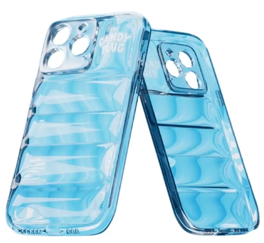 The Candy Plug Puffer Clear Case $30