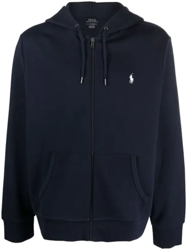 Polo Ralph Lauren Cotton Blend Quilted Double Knit Full Zip Hoodie $138