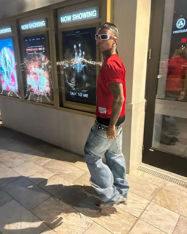 Ronny J outfit in Balenciaga, Prada, and Nike, 2023