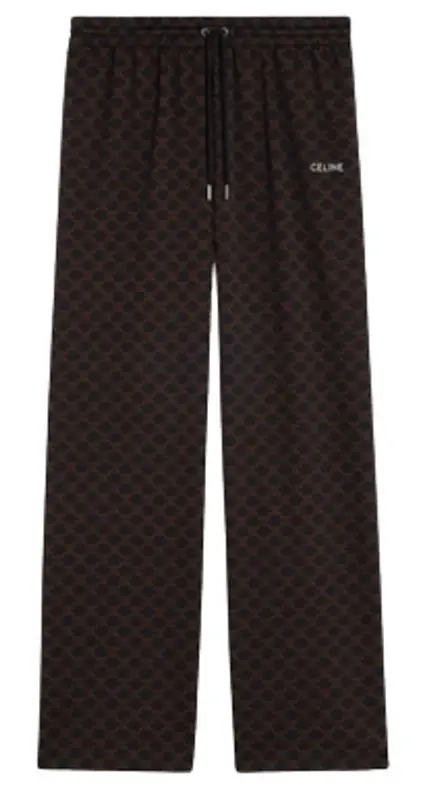 Celine Monogram Jersey Triomphe Track Pants $1300
