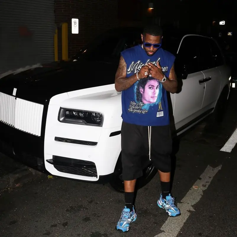 Fabolous outfit in Barriers, Rick Owens, and Balenciaga, 2023