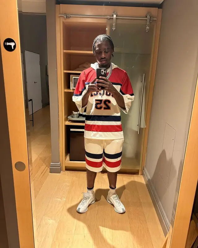 Lil Tjay outfit in Gucci, 2023