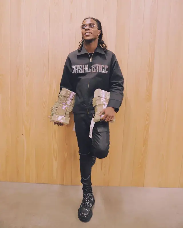 Cae Cartier outfit in Purple Brand, Balenciaga, and Cartier, 2022