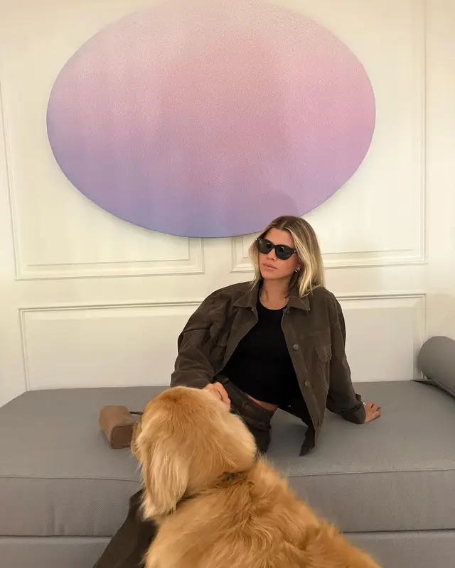 Sofia Richie outfit in The Row and Saint Laurent, 2023