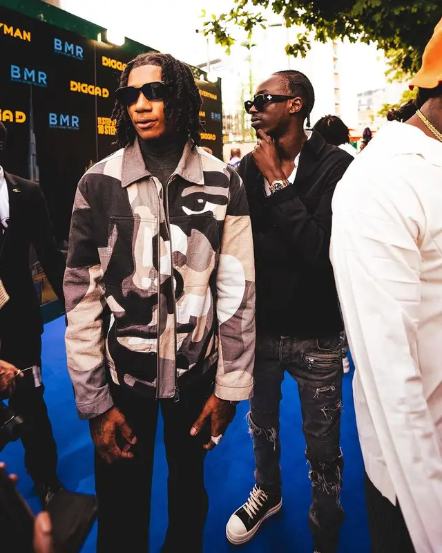 Unknown T outfit in Balmain, Rick Owens, and Places + Faces, 2023