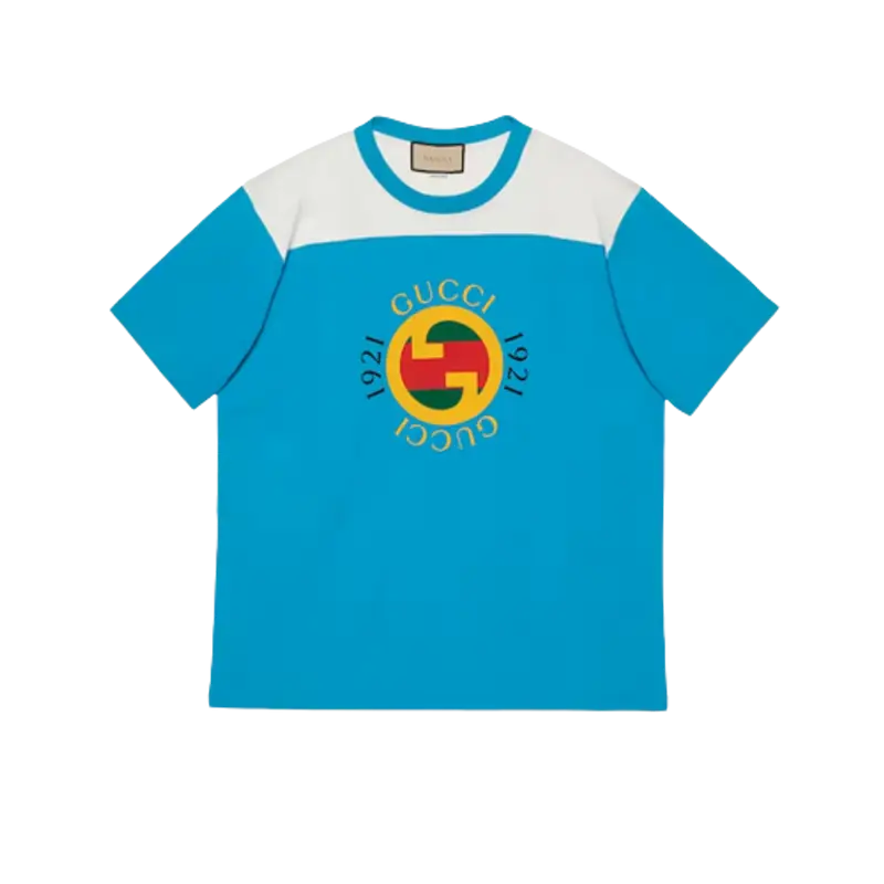 Gucci Print Blue Cotton Jersey T-Shirt $650