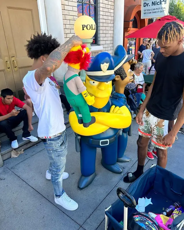 Mikey outfit in Palm Angels, Amiri, and Nike, 2023