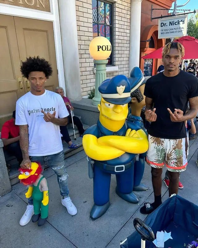 Mikey outfit in Palm Angels, Amiri, and Nike, 2023