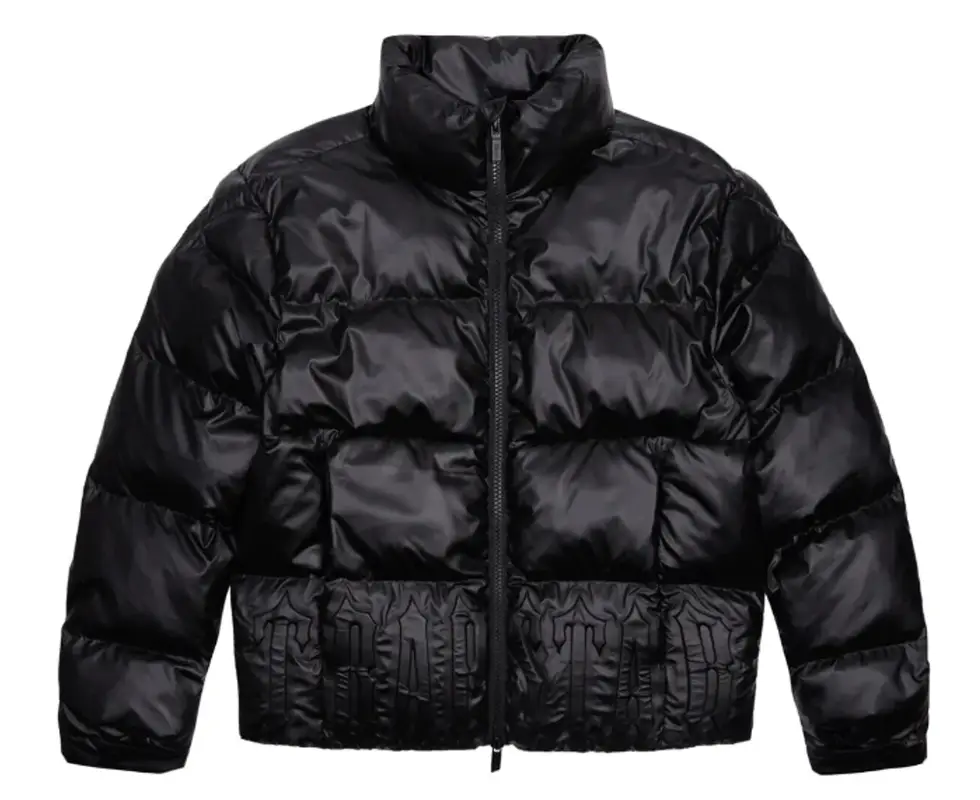Trapstar Black Irongate Embossed Puffer Jacket $390