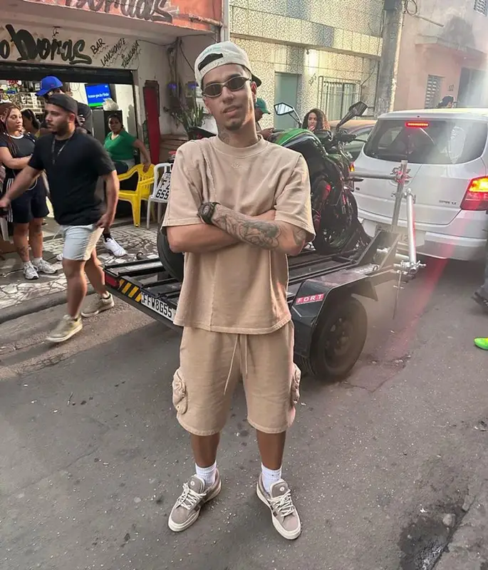 Veigh outfit in Trapstar, Adidas, and Nike, 2023