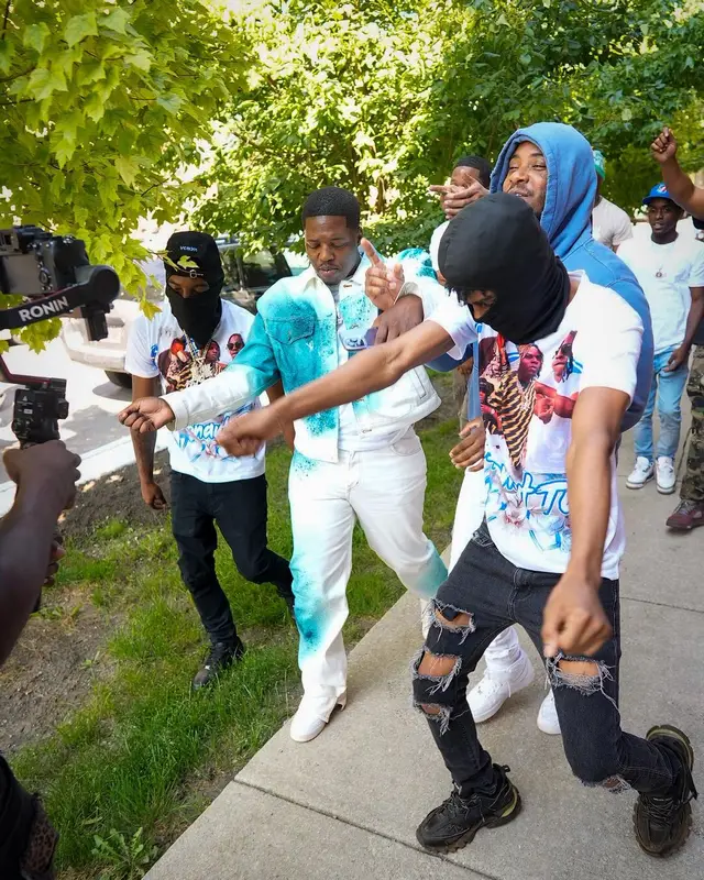 Lil Zay Osama outfit in Louis Vuitton and Nike, 2023