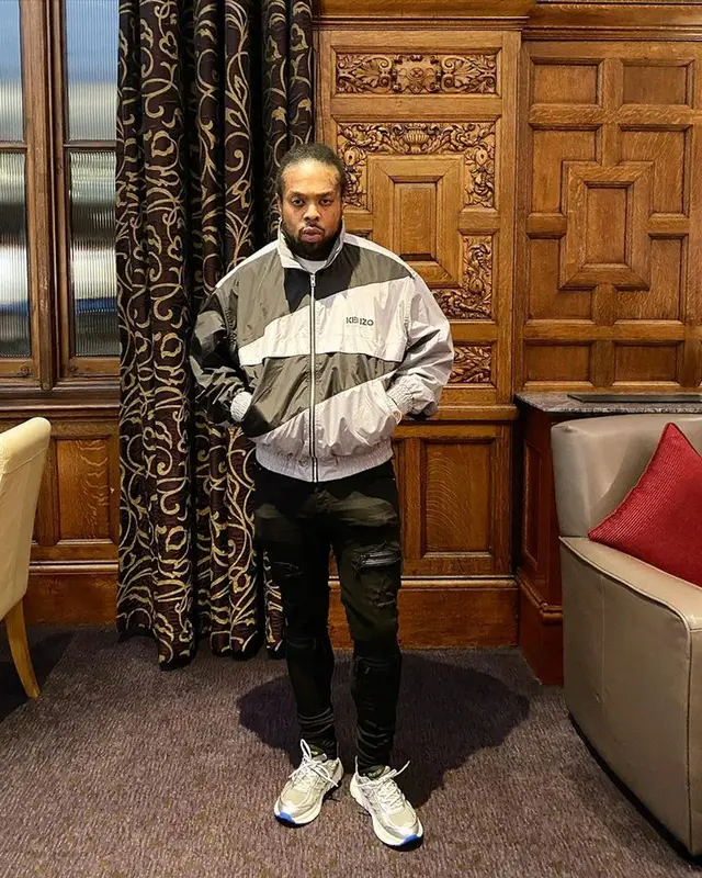 Westside Gunn outfit in Kenzo, Amiri, and Louis Vuitton, 2023