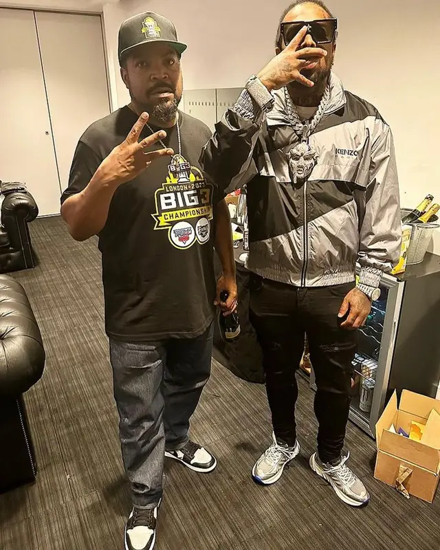 Westside Gunn outfit in Kenzo, Amiri, and Louis Vuitton, 2023
