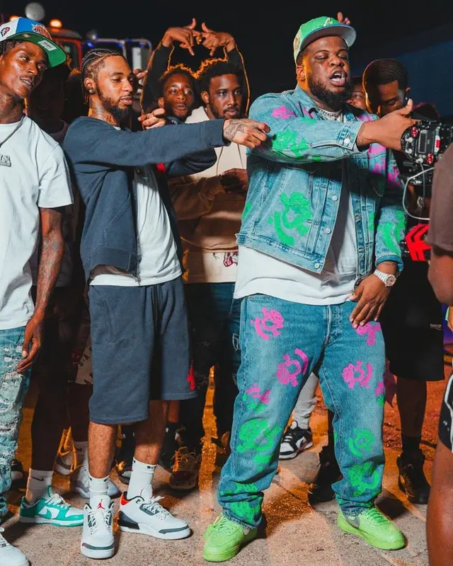 Key Glock outfit in Chrome Hearts, Jordan, and Matty Boy, 2023