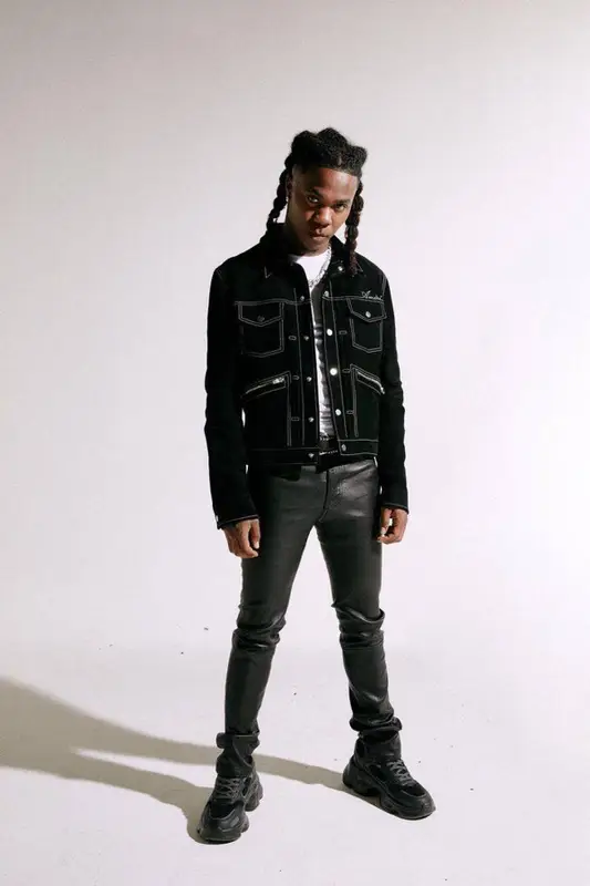 Cae Cartier outfit in Amiri, Monfrere, and Koi Footwear, 2022
