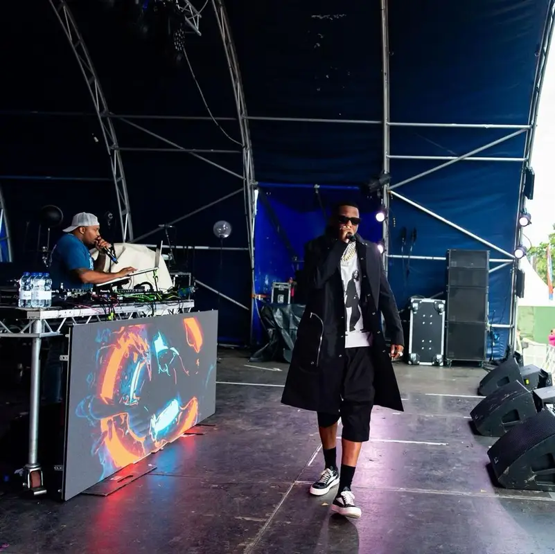 Fabolous outfit in Rick Owens, Kith, and Balenciaga, 2023
