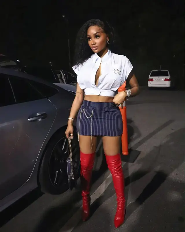 Karlae outfit in Miu Miu, Fendi, and Dior, 2023