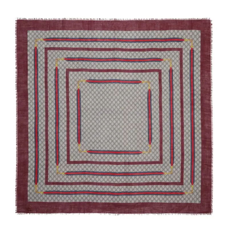 Gucci Gg Silk Wool Shawl Scarf $650