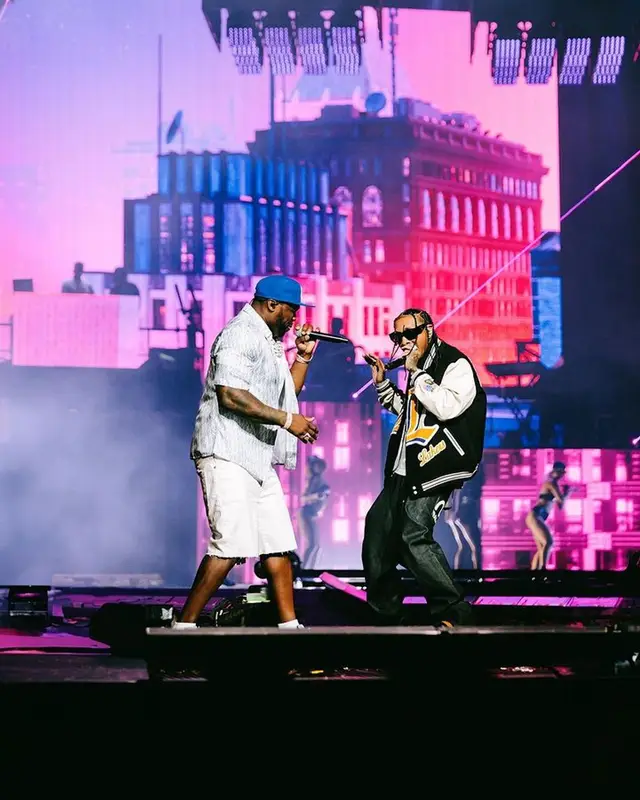 50 Cent outfit in Dior and New Era, 2023