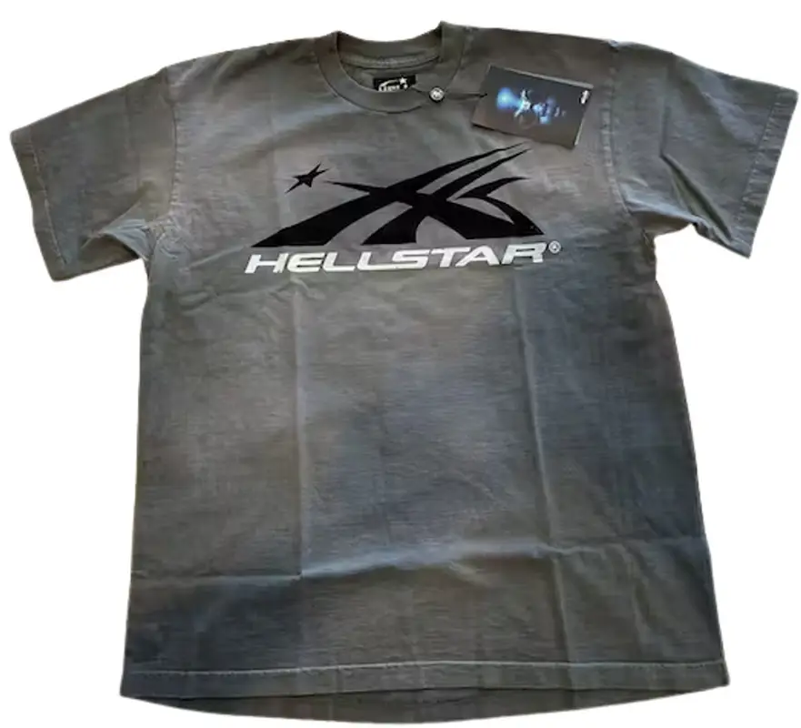Hellstar Grey Logo T-Shirt $325