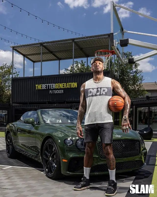 PJ Tucker outfit in Dior, New Era, and Wilson, 2023