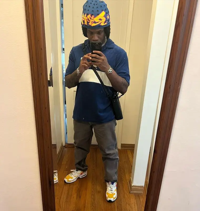 Denzel Curry outfit in Carhartt, Nike, and Stray Rats, 2023
