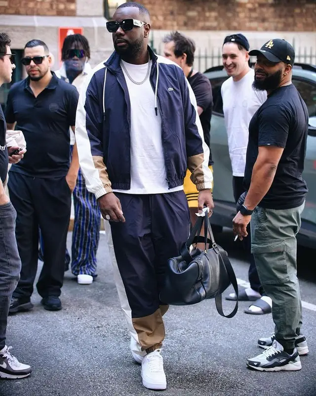 Gims outfit in Lacoste and Nike, 2023
