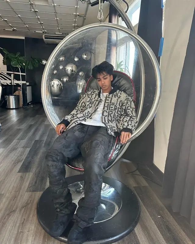 Yung Fazo outfit in Raf Simons, Undercover, and Marni, 2023