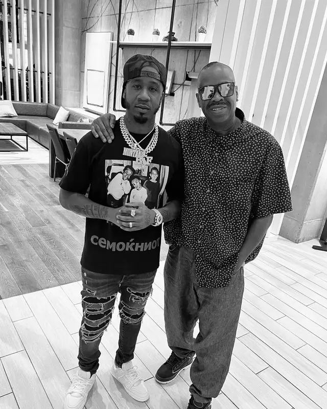 Benny The Butcher outfit in Louis Vuitton and Amiri, 2023