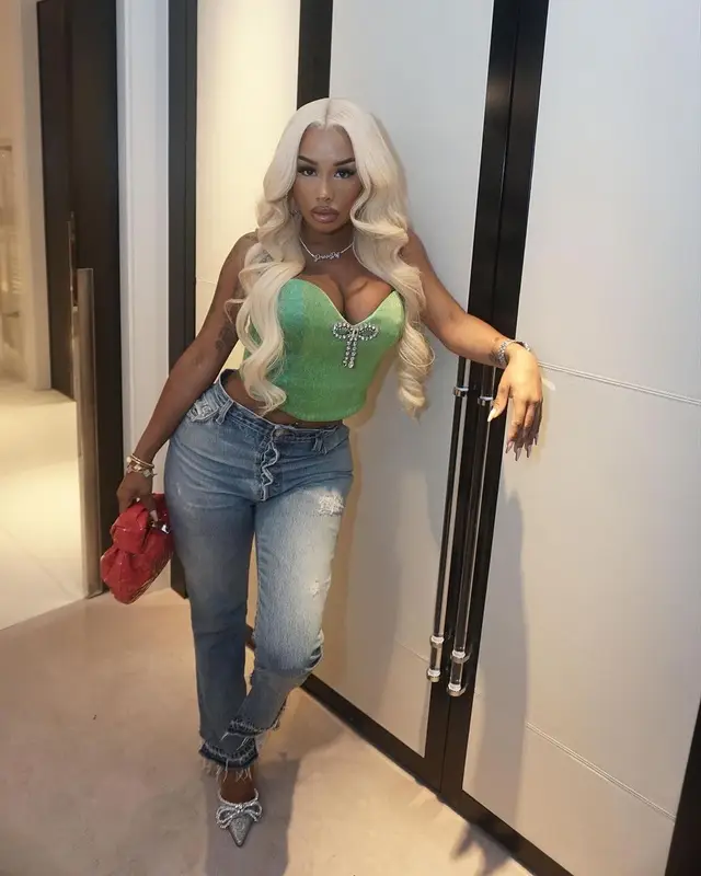 Dream Doll outfit in Area, Bottega Veneta, and Mach & Mach, 2023