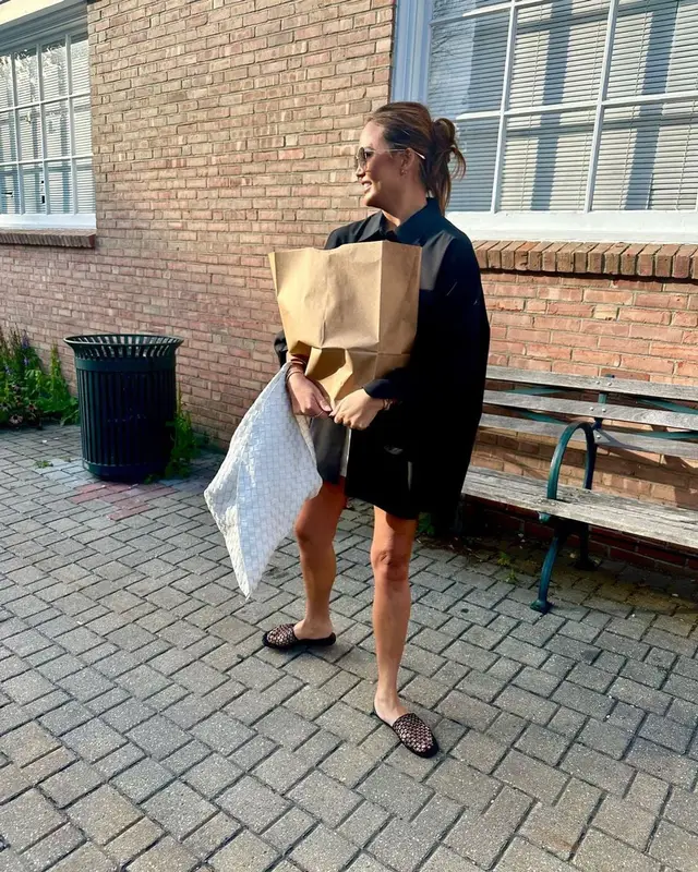 Chrissy Teigen outfit in The Row and Bottega Veneta, 2023