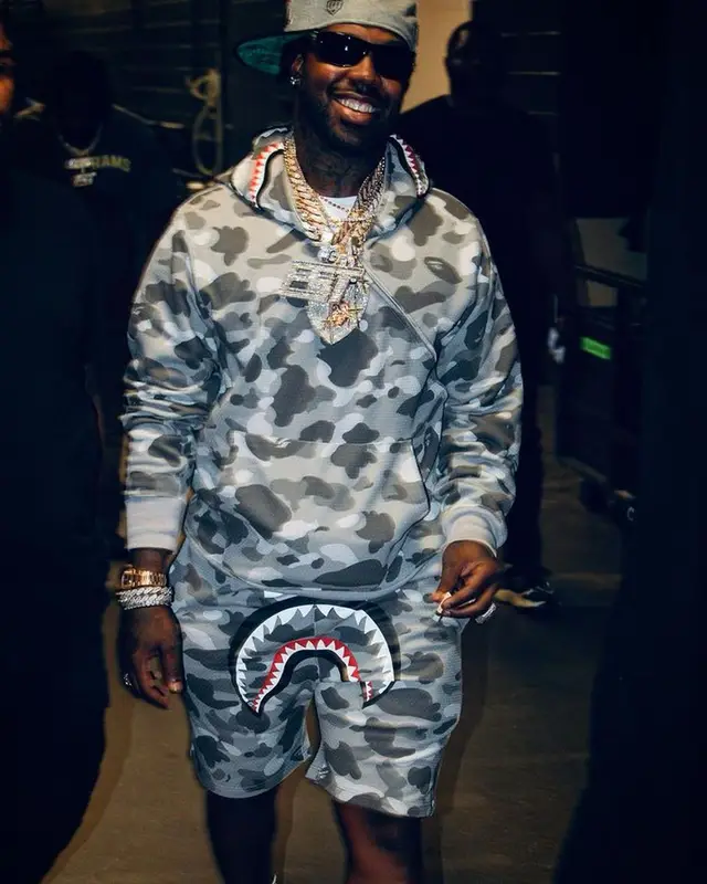 EST Gee outfit in Bape and Nike, 2023