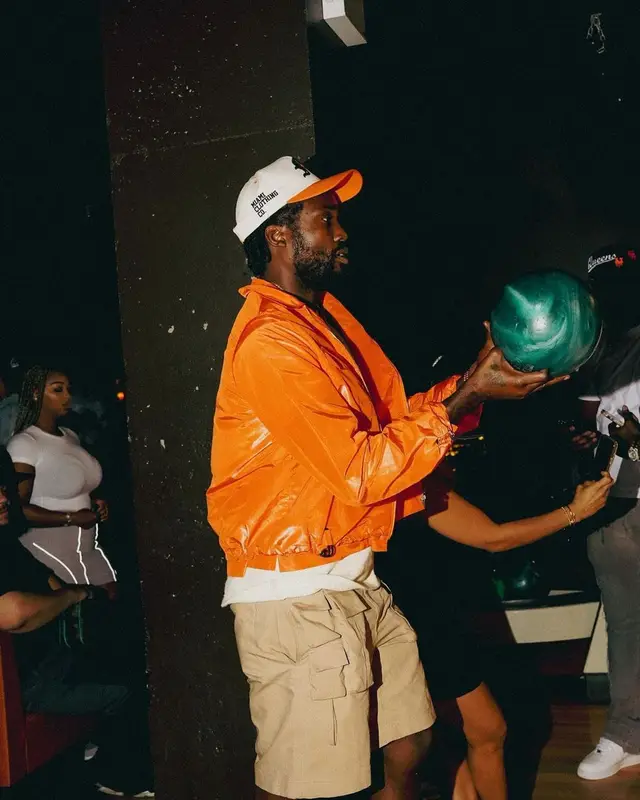 Meek Mill outfit in Dior, Jordan, and A Ma Maniere, 2023