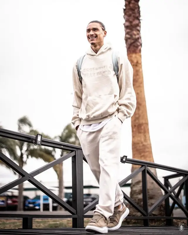 Darwin Nunez outfit in Fear of God and Louis Vuitton, 2023