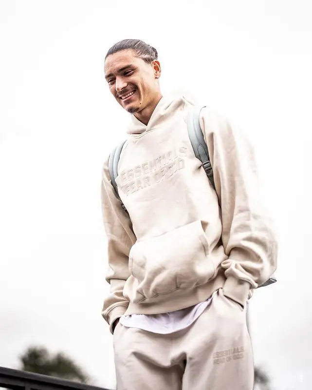Darwin Nunez outfit in Fear of God and Louis Vuitton, 2023
