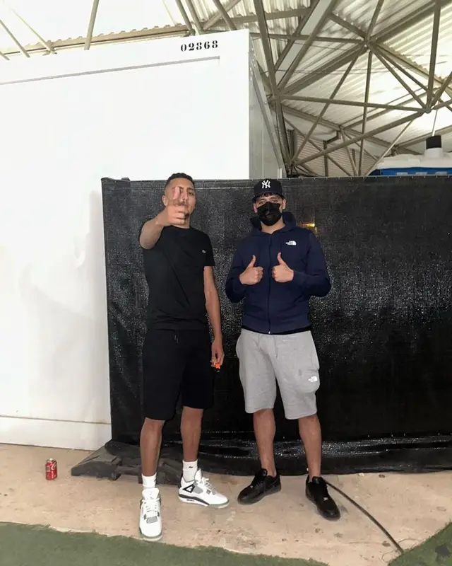 Morad outfit in Lacoste and Jordan, 2023