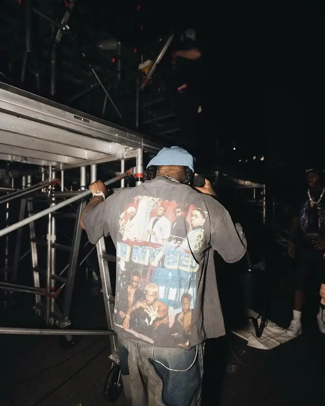 Rylo Rodriguez outfit in Vintage, Balenciaga, and Human Made, 2023
