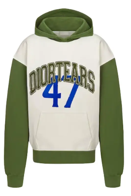 Dior White and Green Oversize Hoodie $2000