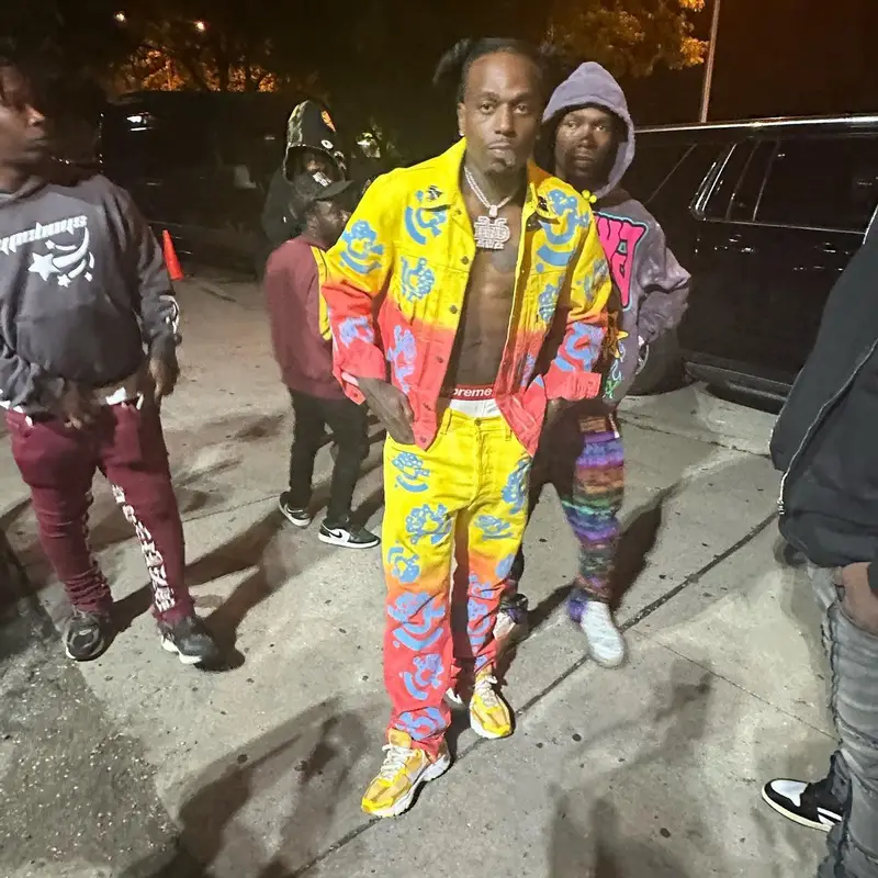 Sauce Walka outfit in Denim Tears, Supreme, and Bstroy, 2023