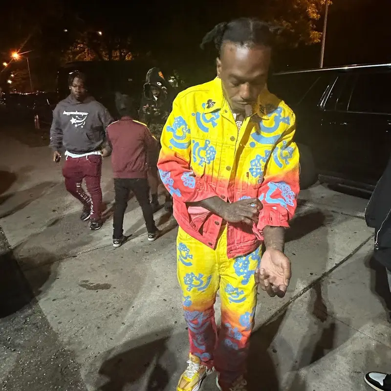 Sauce Walka outfit in Denim Tears, Supreme, and Bstroy, 2023