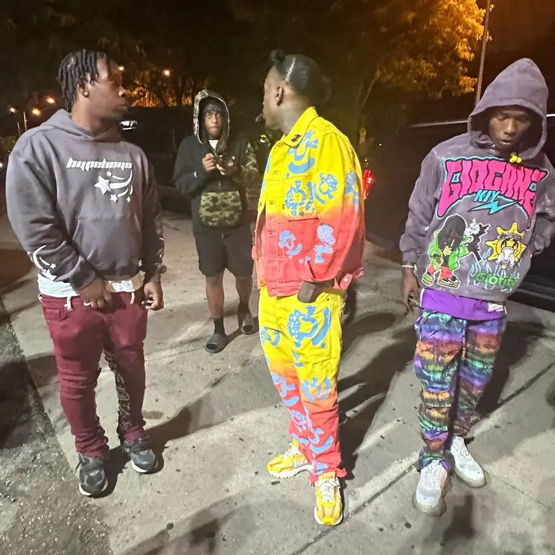 Sauce Walka outfit in Denim Tears, Supreme, and Bstroy, 2023