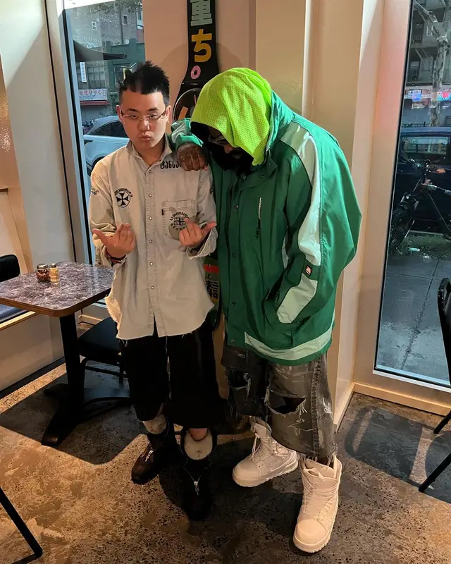 ASAP Bari outfit in Martine Rose, Balenciaga, and Louis Vuitton, 2023