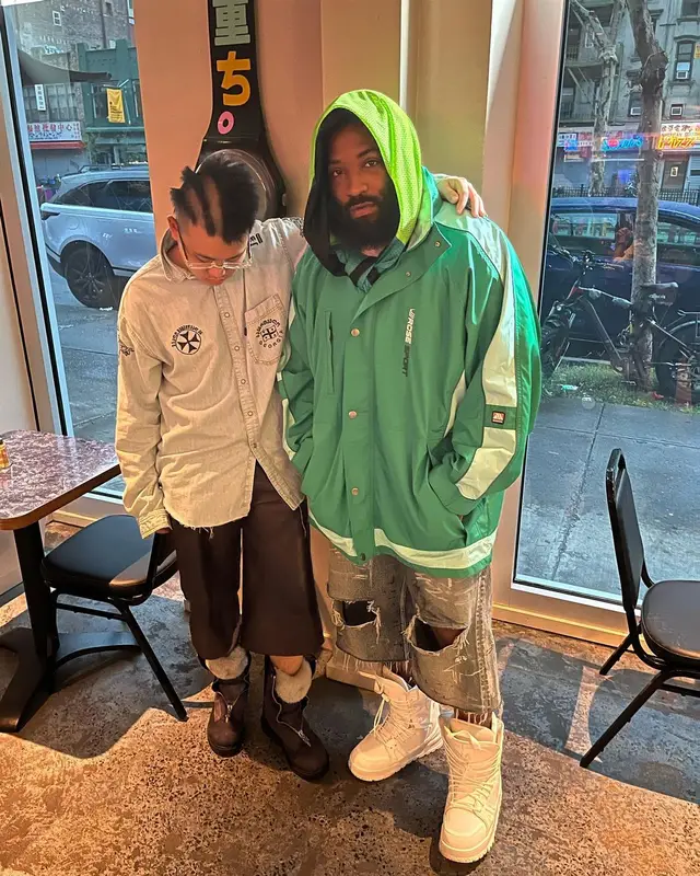 ASAP Bari outfit in Martine Rose, Balenciaga, and Louis Vuitton, 2023