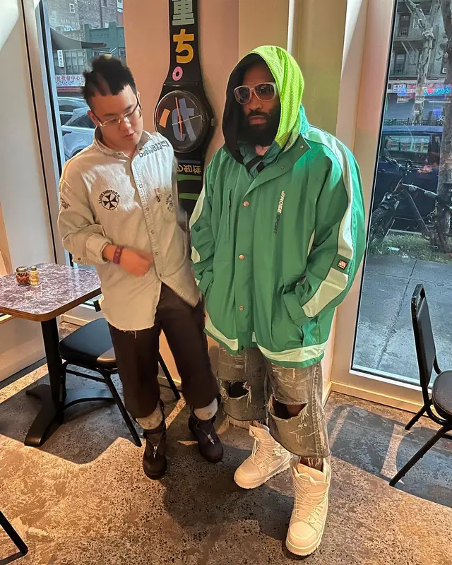 ASAP Bari outfit in Martine Rose, Balenciaga, and Louis Vuitton, 2023