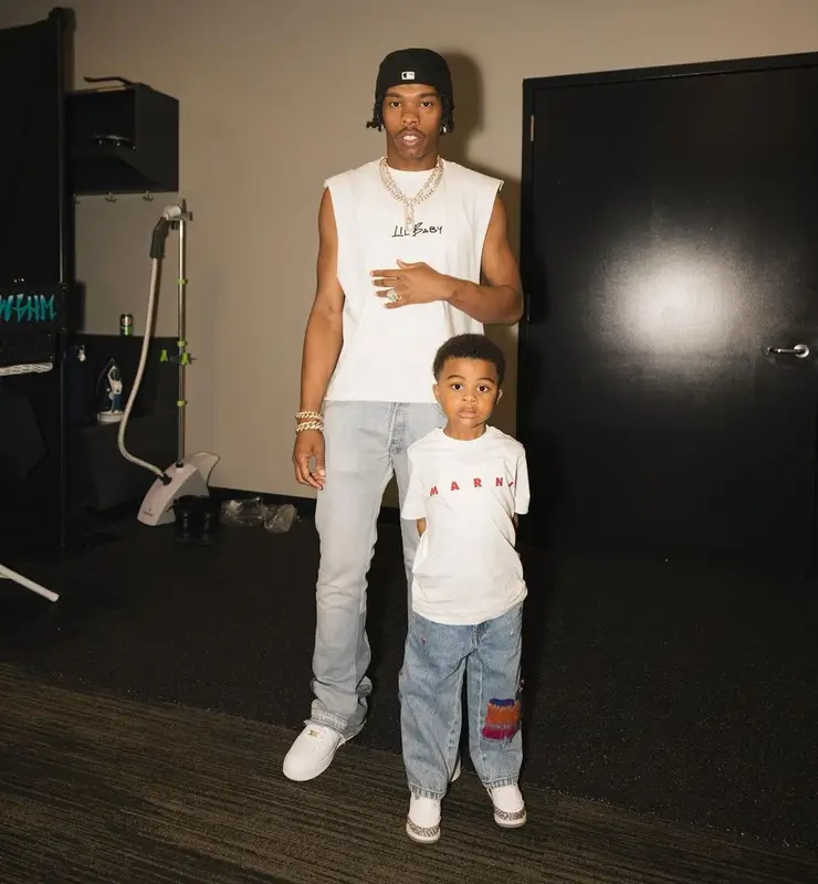 Lil Baby outfit in Lil Baby Merch, Gallery Dept., and Nike, 2023