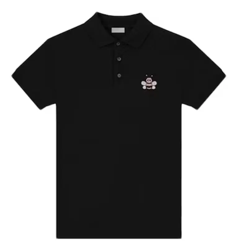 Dior Black Crystal Bee Polo Shirt  $455