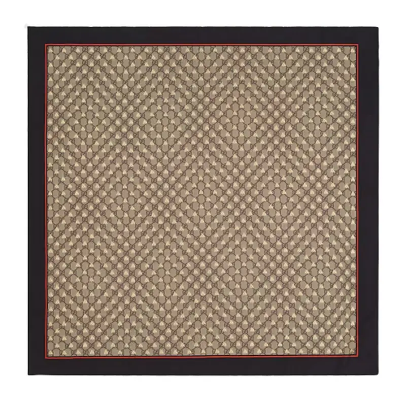 Gucci Brown Bee Print Modal And Silk Blend Scarf $530