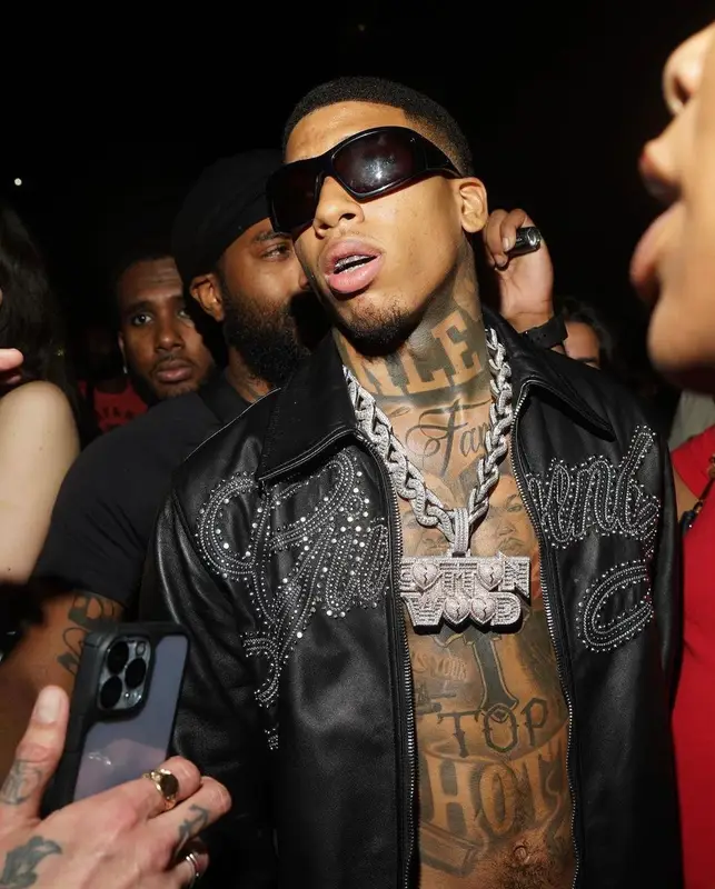 NLE Choppa outfit in Givenchy, 2023