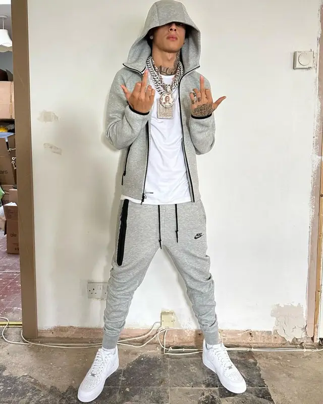 Central Cee outfit in Nike, 2023