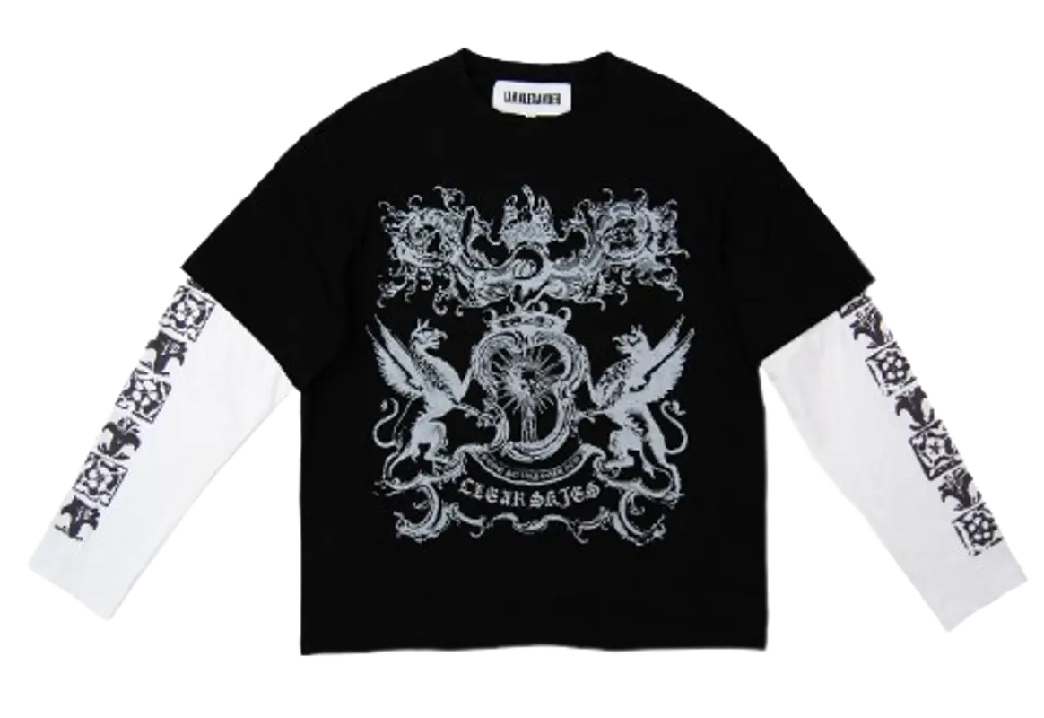 Ian Alexander Layered Black White Tee $95
